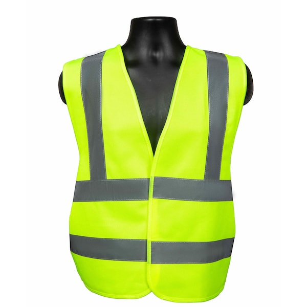 Dsv Standard Hi-Vis Safety Vest 2XL Class 2 , Zipper 85113 - main